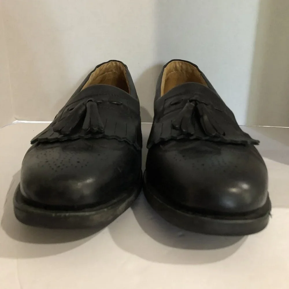 Sandro Moscoloni Vineyard Black Tassel Wingtips Loafers Size 8 EUR 41